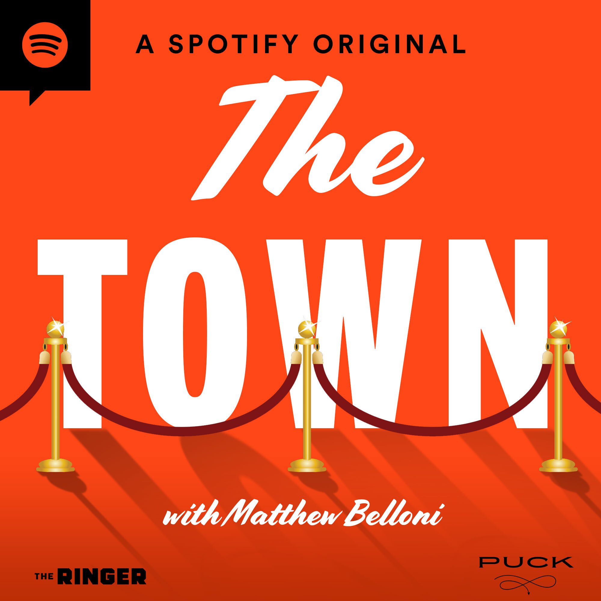 the town podcast logo